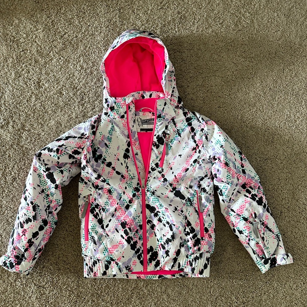 Spyder multi colored girls snow/ski jacket
